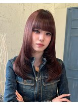 マエストロ(Maestro)&nbsp;レイヤーカット/顔周りレイヤー/ボルドーカラー/ウルフカット