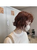 @ボブパーマ/オレンジ