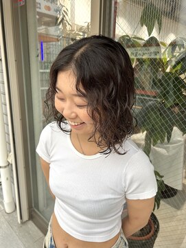 アドア 横浜(ADORE) 【ADORE 横浜】ニュアンスおしゃれパーマ×オリーブブラウン