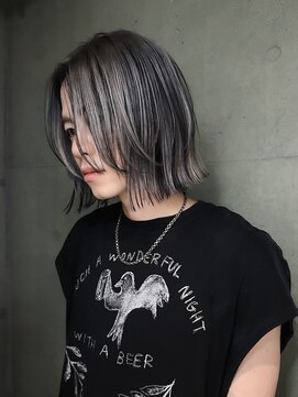 キャロルガーデンズ ボコカ 表参道(Carroll Gardens bococa) メンズボブ　ハイライト　グレー　シルバー