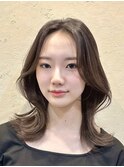 韓国風/レイヤー/小顔/前髪カット/髪質改善/グレージュ/透明感