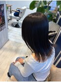 黒髪/ボブルフ/ネビージュ/小顔/ワンレン/南越谷/髪質改善/前髪