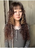 スパイラルパーマ×ロングパーマ