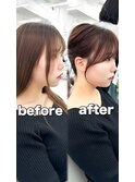 前髪顔まわり韓国ヘアレイヤーカットサイドバンク2wayバンク韓国