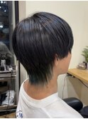 【メンズウルフ×ブリーチ】ブルーブラック/鎌取/林愛華