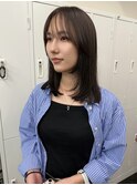 姫カットレイヤーグレージュ