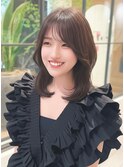 ミディアムレイヤー×ストレート×シャギー×内巻き20代30代40代