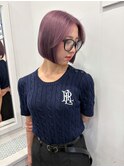 10代20代30代/ラベンダーピンク／ハイトーン／ボブ／髪質改善