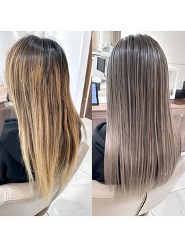 アッシュ 大宮店(Ash) バレイヤージュBeforeAfter4