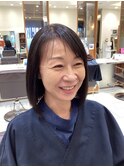 前下がりボブダークブラウン