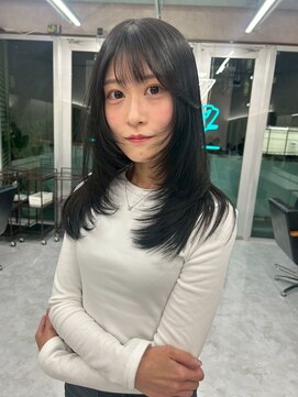 キング 梅田店(K!ng) 韓国オルチャンレイヤーカット透明感カラー顔まわり前髪カット