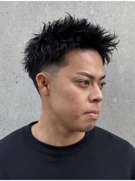 テーパーフェード/ツイストピンパーマ/スパイキーショート＃