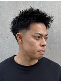 テーパーフェード/ツイストピンパーマ/スパイキーショート#