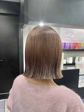 ケンジ 横浜(KENJE) ブリーチなしダブルカラー/ベージュ/ブラウン/ボブ