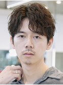 名古屋シャドウパーマセンターパートツイストスパイラルパーマ