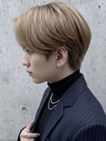 ヘッドストック 大和八木店(HEAD STOCK)&nbsp;ブリーチミルクティーベージュニュアンスセンターパート韓国眉毛