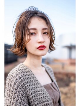 ハバナ 天神(HAVANA) イメチェン！ハイライトフォギーべージュ×レイヤーショートボブ