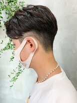 刈り上げショート、グラデーション、サイドパート、メンズカット