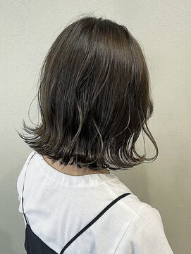 オレンジドロップ 長岡駅店(orange drop) 大人美人外ハネボブショコラアッシュ前髪小顔カットモテ髪