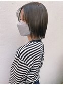 外ハネボブ　ミニボブ　透明感カラー