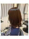 ふんわりカールのミディアムStyle/白髪ぼかしカラー