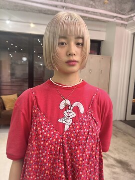 デート 下北沢(DATE) ダブルカラーミルクティーベージュカラーケアブリーチハイトーン