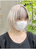【GEEKS渋谷】ホワイト/ウルフカット/デザインカラー/レイヤー