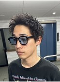 ツイストスパイラルパーマスパイキーショート波巻きスパイラル