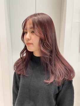 アルティファータ(artifata) レッドカラーカシスレッドカシスカラーぱっつん前髪ダブルカラー