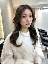 大人可愛いくびれ韓国レイヤーカット 2waybang 顔周りシースルー