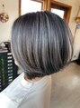 カシア cassia hair dressing salon 白髪ぼかしハイライト筋感が欲しい方放置期間を長くしたい方