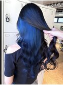 ◯アクセントアラーインナーカラーブルーアンブレカラー大人女子