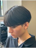 黒髪マッシュナチュラルマッシュメンズヘア韓国ツーブロック