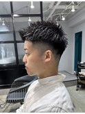 スパイキーショート 刈り上げショート ソフトフェード
