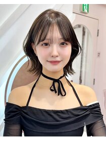 ロンドヴァリー 渋谷店(Lond vallee) ミニウルフレイヤーカット顔周り前髪韓国ショートボブ/渋谷
