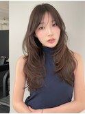 韓国レイヤーカット/ブラウンベージュ/ワンホン
