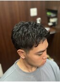 30代40代ツーブロックアップバング＋アイロンパーマ