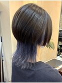 視線を奪う個性派クラゲカット×インナーカラー【池袋/ウルフ】