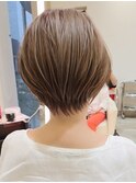 イメチェン丸みショートナチュラルボブ30代40代50代田嶋8