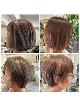 アネラ(anela)の写真/白髪染めを使わず明るく上品に☆白髪を隠すから活かす透明感カラーで魅せる大人髪へ♪