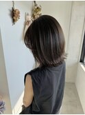 ブリーチなしアッシュグレーカラー