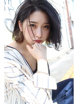ジャコ ヘアー(jako HAIR) 【jako】インナーカラーベージュ切りっぱなしボブ3Dカラー