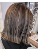 似合わせカットイメチェンハッシュカットレッドブラウンボブ5
