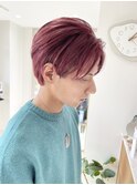 【racic】韓国風メンズハイトーンカラー　カシスピンク