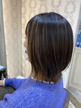 クロップ エス 湘南辻堂(crop es) 【cropes辻堂 斉藤】くびれボブ×ハイライトカラー