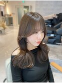 韓国レイヤー×グレージュカラー/髪質改善/梅田美容院