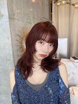 ワイス(WYETH)&nbsp;red  brown×layer cut