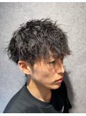 韓国マッシュ/ニュアンスパーマ/ダークアッシュ/ツイストパーマ