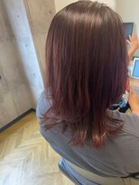 ロカ バイ ティアトロ ヘア サロン(ROCA by teatro hair salon)&nbsp;ミディアムレイヤー　くびれアレンジ　暖色系カラー