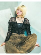 リトル ルル 梅田(little lulu) ホワイトブロンドレイヤーボブ［中崎町駅］